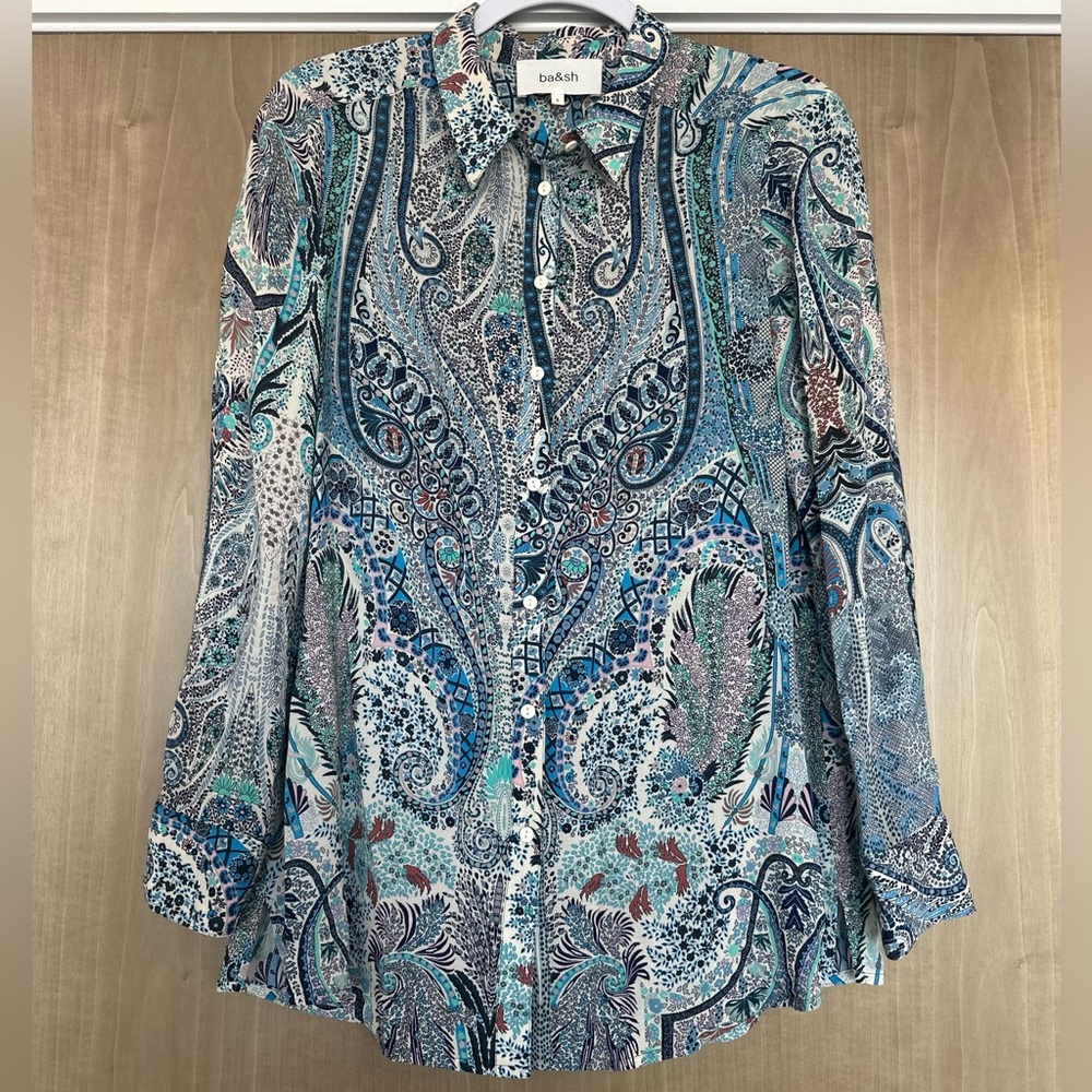 Ba&sh Blake Print Top - Size 0/XS
